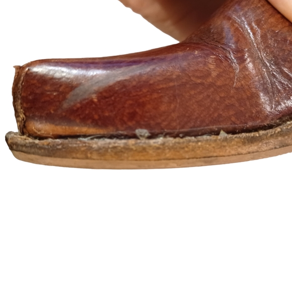 Cydwoq Vintage Asymmetrical Unique Leather Handmade Fairycore Witchcore 36 FLAW - Picture 14 of 16